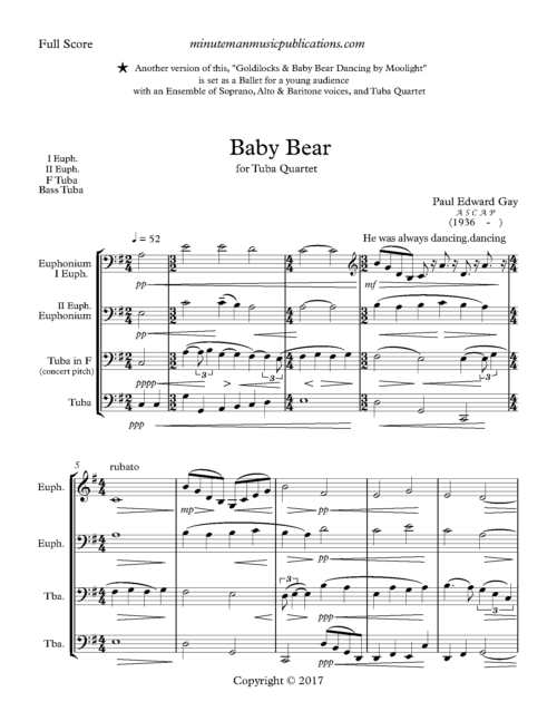 Baby Bear (Tuba Quartet)