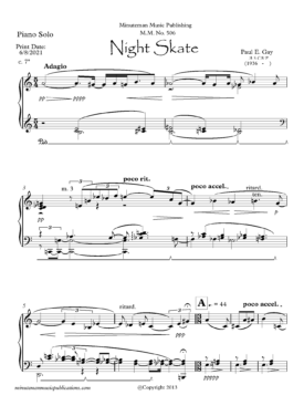 Night Skate (for Piano)